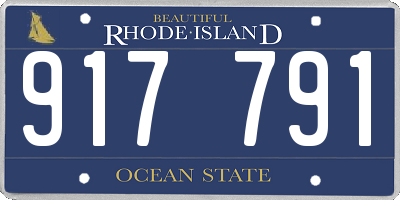 RI license plate 917791