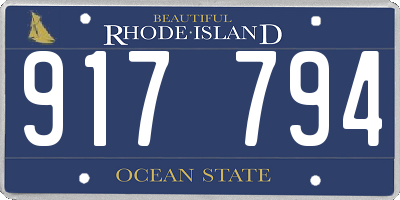 RI license plate 917794