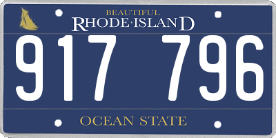 RI license plate 917796