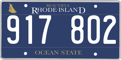 RI license plate 917802