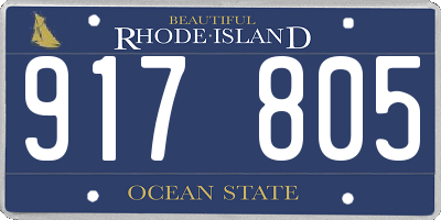 RI license plate 917805