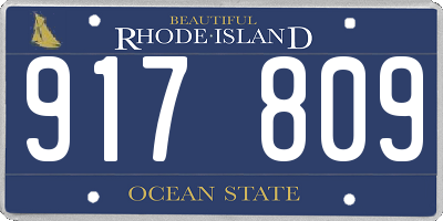 RI license plate 917809