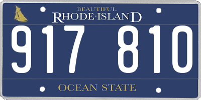 RI license plate 917810