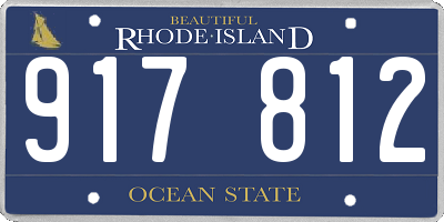 RI license plate 917812