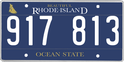 RI license plate 917813