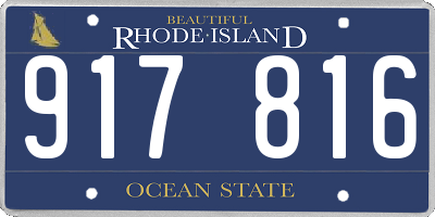 RI license plate 917816
