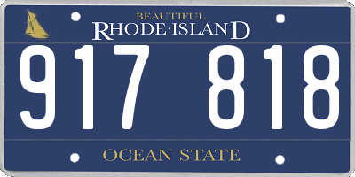 RI license plate 917818