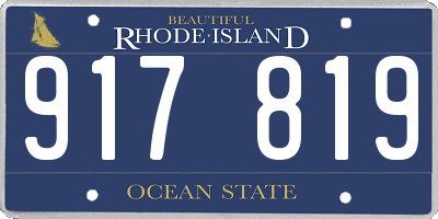 RI license plate 917819