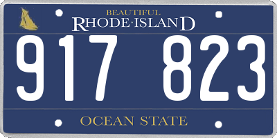 RI license plate 917823