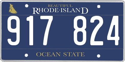 RI license plate 917824