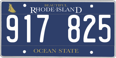 RI license plate 917825
