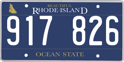 RI license plate 917826