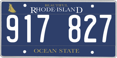RI license plate 917827