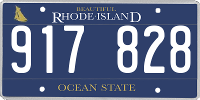 RI license plate 917828