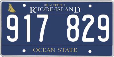 RI license plate 917829