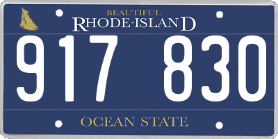 RI license plate 917830
