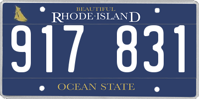 RI license plate 917831
