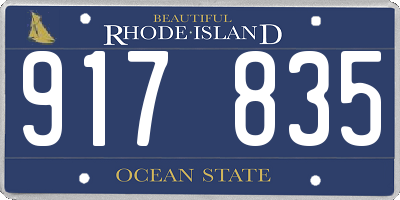 RI license plate 917835