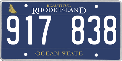 RI license plate 917838