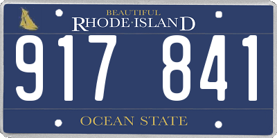 RI license plate 917841