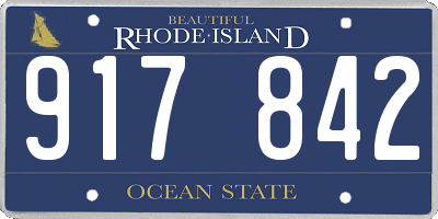 RI license plate 917842