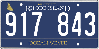 RI license plate 917843