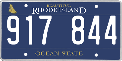 RI license plate 917844