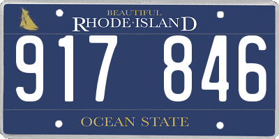 RI license plate 917846