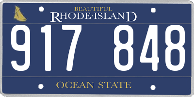 RI license plate 917848
