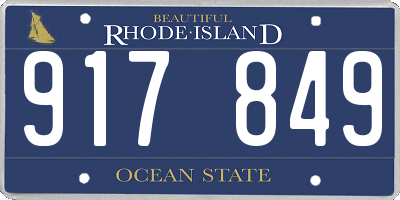 RI license plate 917849