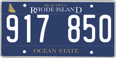 RI license plate 917850
