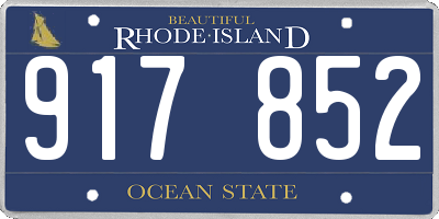 RI license plate 917852