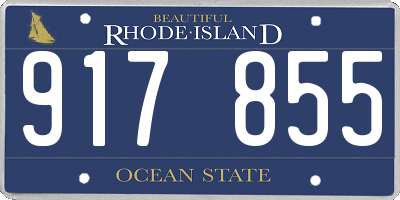 RI license plate 917855
