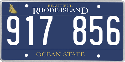 RI license plate 917856