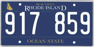 RI license plate 917859