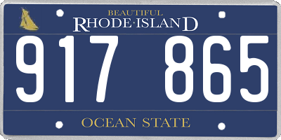 RI license plate 917865
