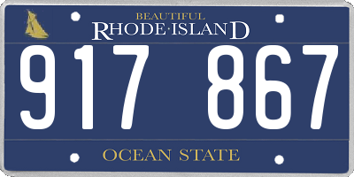 RI license plate 917867