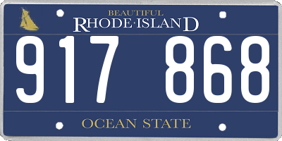RI license plate 917868