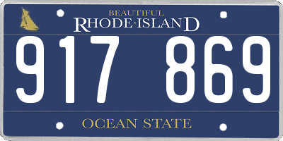 RI license plate 917869