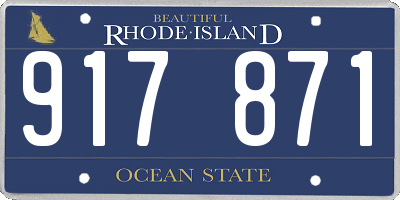 RI license plate 917871