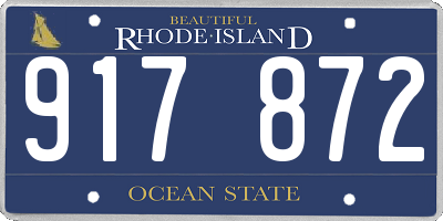 RI license plate 917872