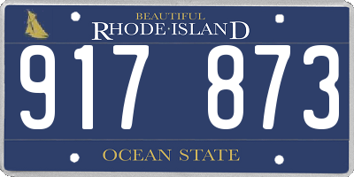 RI license plate 917873