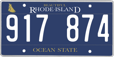 RI license plate 917874