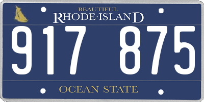 RI license plate 917875