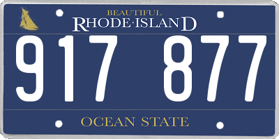 RI license plate 917877