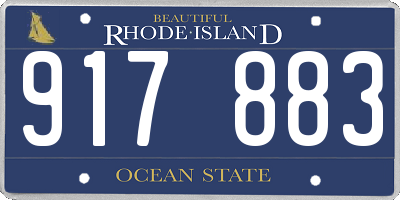 RI license plate 917883