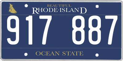 RI license plate 917887