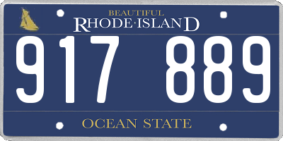 RI license plate 917889