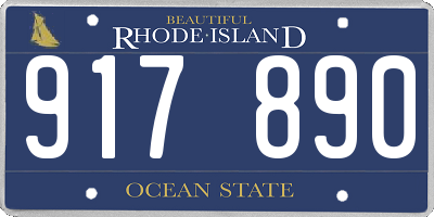 RI license plate 917890