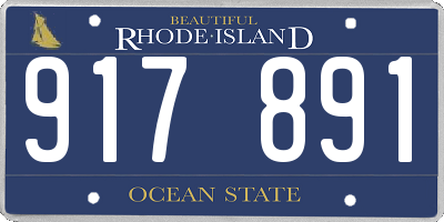 RI license plate 917891
